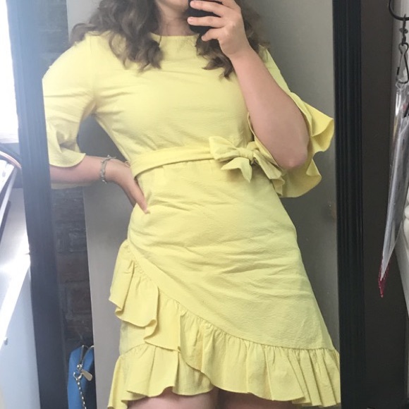 1 State Women's Yellow Dress - Picture 2 of 8